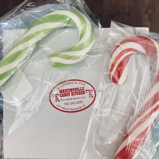 Had to buy some candy canes.  Peppermint and spearmint.  Not pictured is Wintergreen