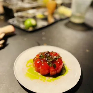 a plate of food on a table