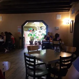 Fountain in the middle of entry