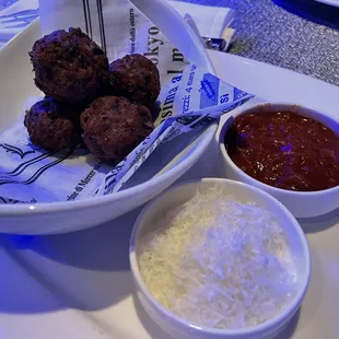 Fried meatballs, meh.