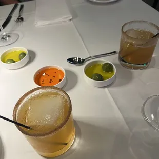 Oil and olives for bread