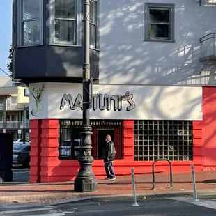 a woman walking down the street