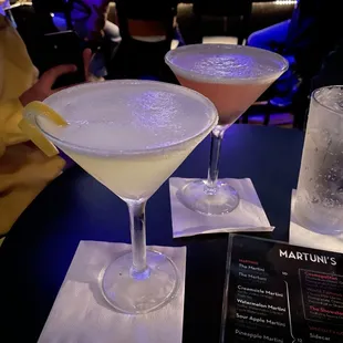 Classic lemon drop and blueberry lemon drop