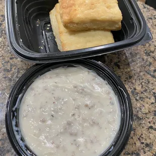 Biscuits and sausage gravy