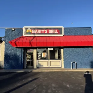the front of the restaurant