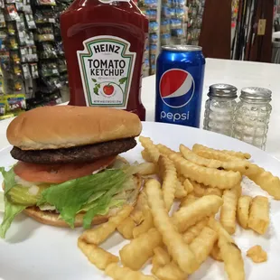 We have great burgers with all the fixings too!
