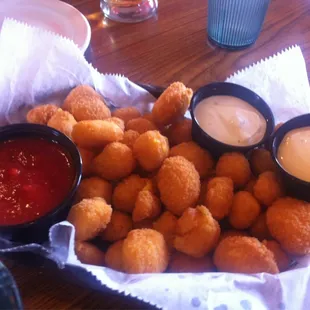 Double order of cheese curds.