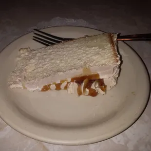 a slice of cake on a plate