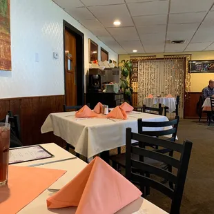 The dining room is a bit of a surprise.