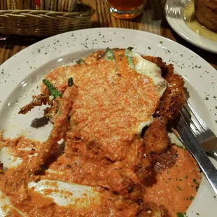 Chicken Aunt Millie- chicken fillet with prosciutto,  red peppers,  onions, provolone cheese and asparagus!!!