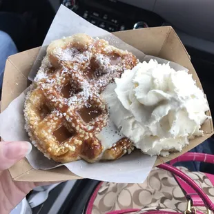 The salted caramel with bourbon whipped cream.