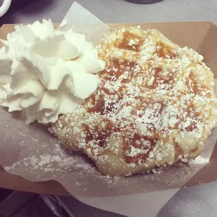 Salted caramel with Bourbon whipped cream! YUM!