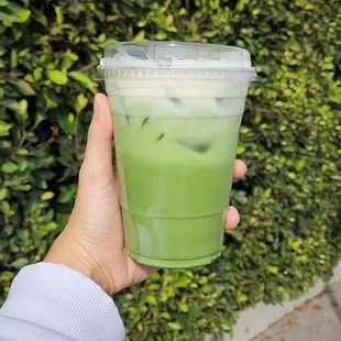 Matcha Latte with Oat Milk and ask to add Cream Top!!