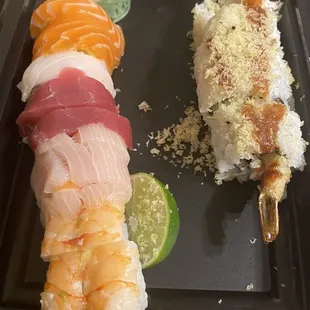 Rainbow Roll &amp; Shrimp Crunch Roll