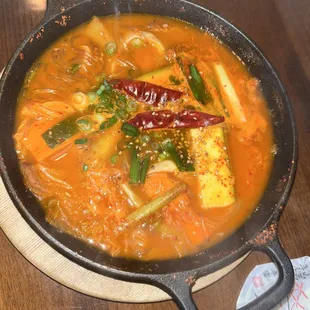 Kimchi Dumpling Stew