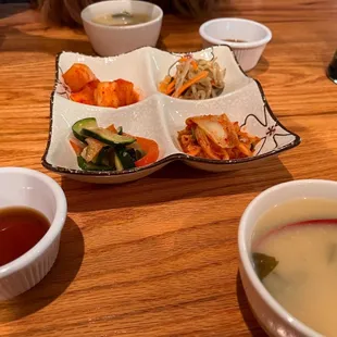 a bowl of soup and a bowl of soup