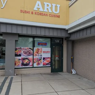 Back entrance missing the M.