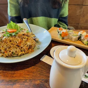 Beef fried rice &amp; California roll