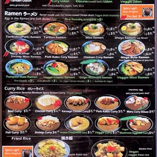 Ramen, noodles and curry