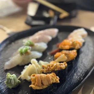 Uni, Scallop, Sweet Shrimp, Fresh Fish