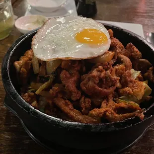 Pork Bibimbab with an egg added on top. Phenomenal.
