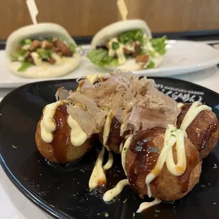Takoyaki and buns