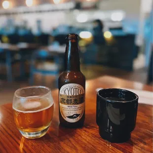 Kyoto Kizakura white yuzu ale / $8.50 + Hot tea / $2.95
