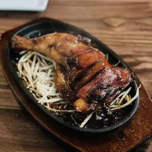 Grilled Chicken Leg on a Sizzling Plate (comes with Chicken Paitan DX)