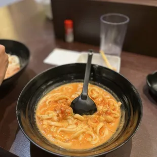 Seafood Tomato Cream Udon