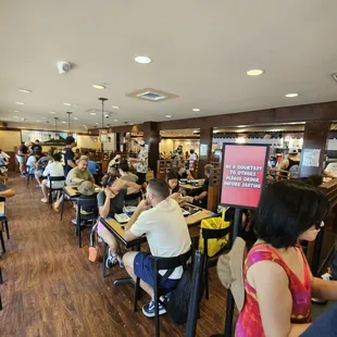 Inside the restaurant. Saturday around 11am.
