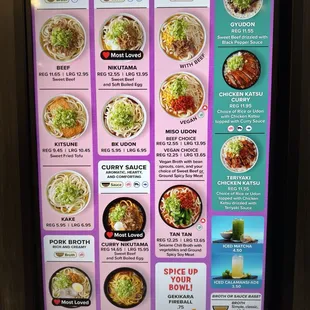 menu, ramen and noodles