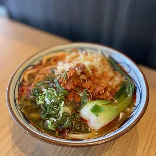 a bowl of food on a table
