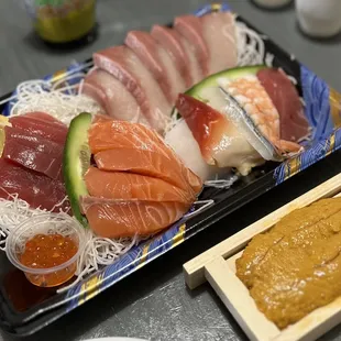 Sashimi Platter $28 &amp; B-Grade Uni $14 - SUCH A STEAL &amp; SUPER FRESH!