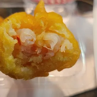 Inside of shrimp tempura