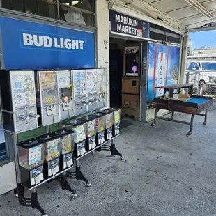 a display of bud light newspapers