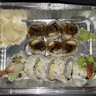 Eel Avocado and Shrimp Tempura Roll