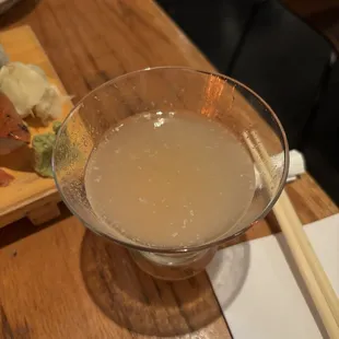 Rainbow sake cocktail