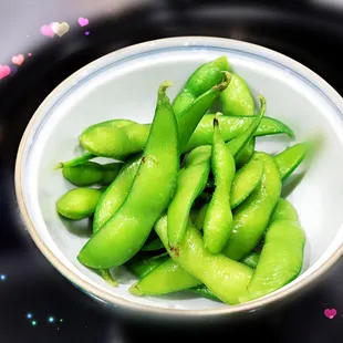 a bowl of edamado beans