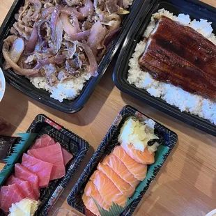 The beer is tender and the amount is generous. The grilled eel oven rice is full of flavor, however it may be a bit sweet to me.