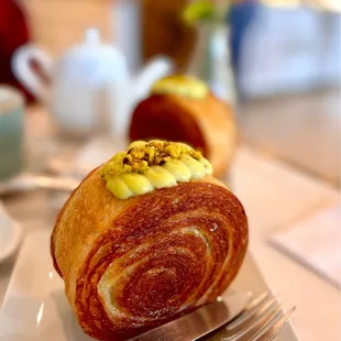 Pistachio Spiral Crossiant