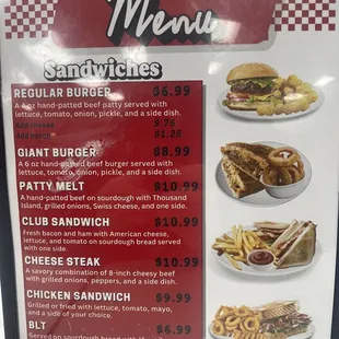 Menu.  February 2025