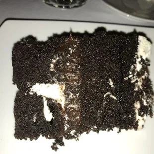 a piece of chocolate cake