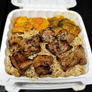 Lamb kebab plate
