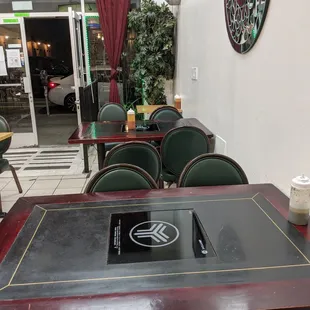 Small seating up front