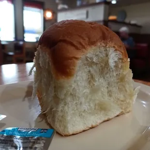 a loaf of bread on a plate