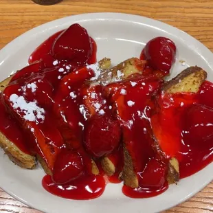 Stuffed French toast with strawberries