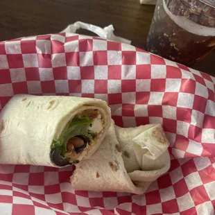 a burrito wrapped in a wrap