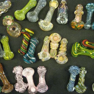 Shiny glass objects.