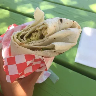 Breakfast veggie burrito