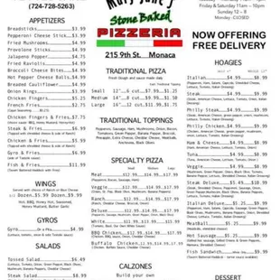 New menu